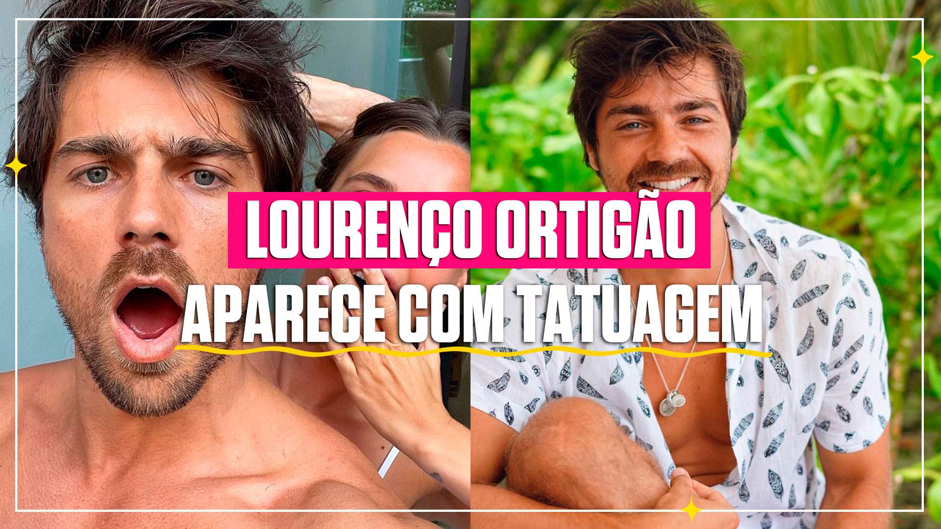 Lourenço Ortigão com tatuagens