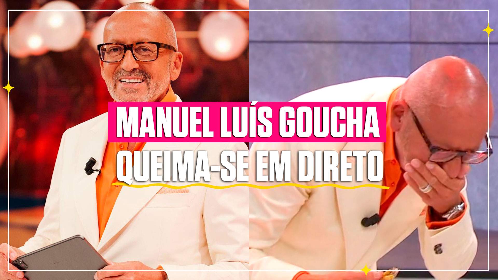Manuel Luís Goucha queima-se em direto